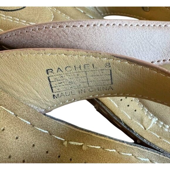 G C Shoes Womens 8 M Rachel Wedge Thong Sandal Comfort Mauve Pink - Picture 8 of 14